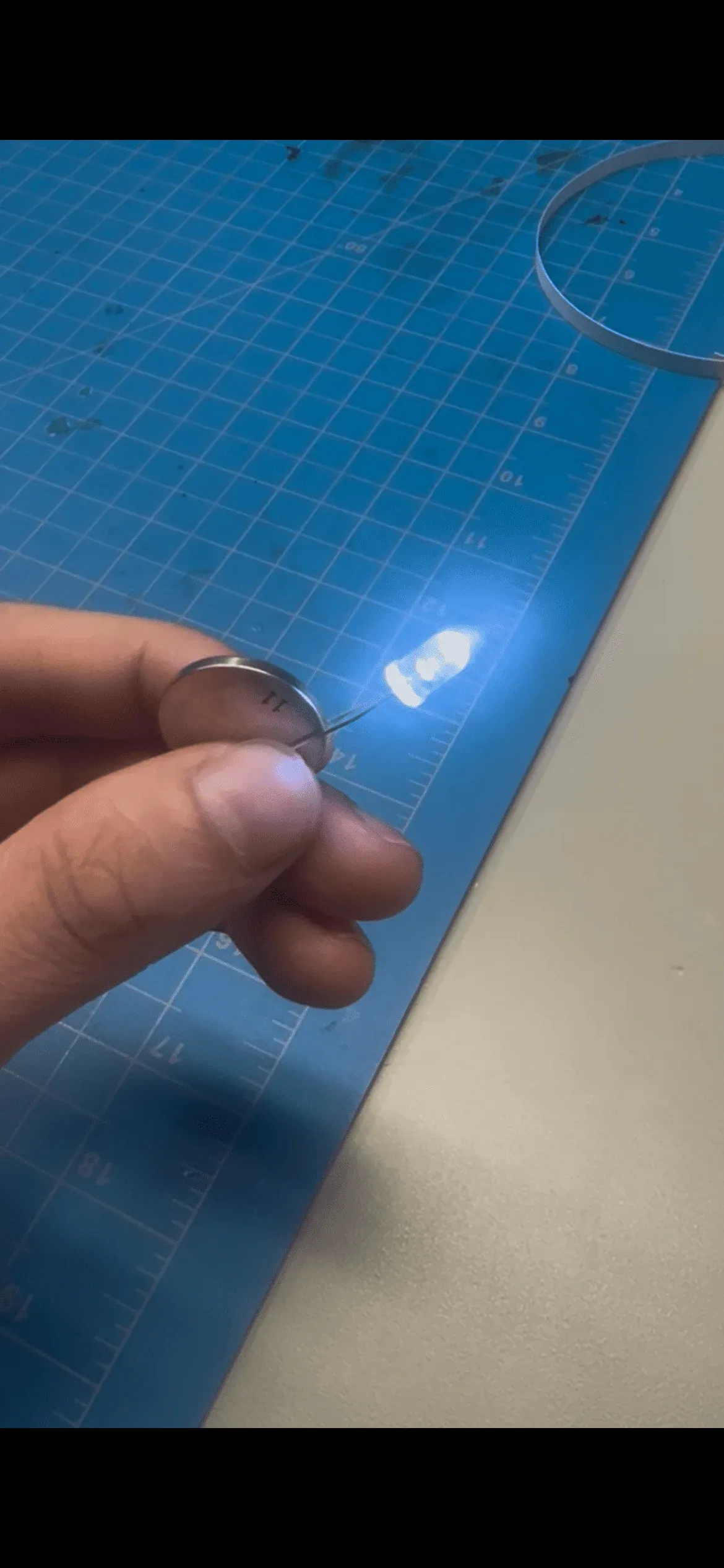 Testing LED light on a single battery